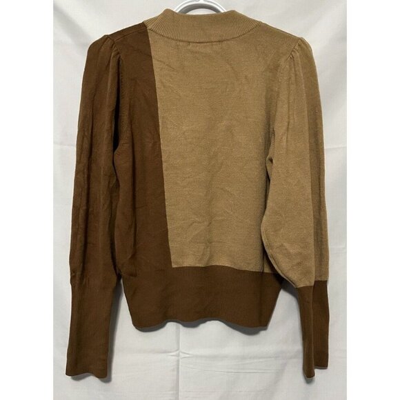 French Connection Sweater Women’s M Long Sleeve Mock Turtleneck Camel‎ 2 … - Picture 3 of 10